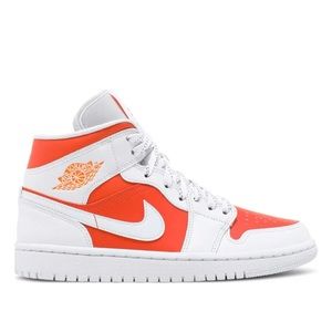 orange and white jordan’s